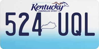 KY license plate 524UQL