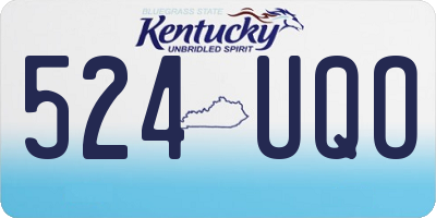 KY license plate 524UQO