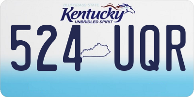 KY license plate 524UQR