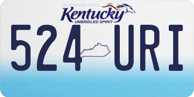 KY license plate 524URI
