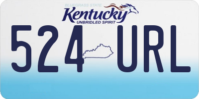 KY license plate 524URL