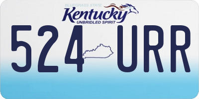 KY license plate 524URR