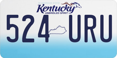 KY license plate 524URU