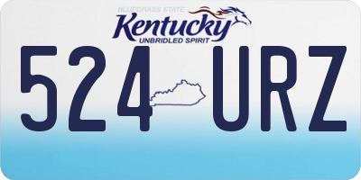 KY license plate 524URZ