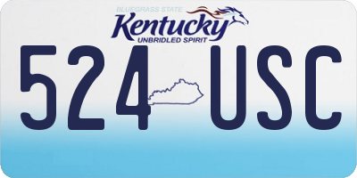 KY license plate 524USC