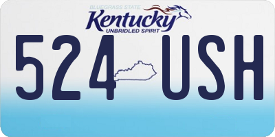 KY license plate 524USH