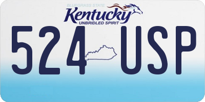 KY license plate 524USP
