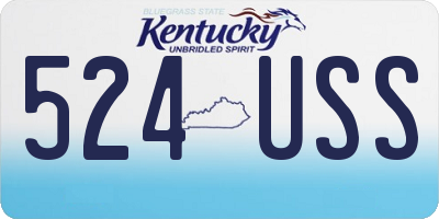 KY license plate 524USS