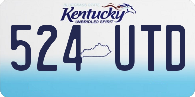 KY license plate 524UTD