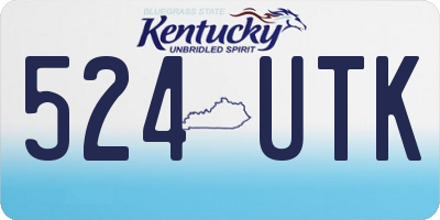 KY license plate 524UTK