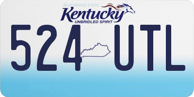 KY license plate 524UTL