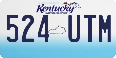 KY license plate 524UTM