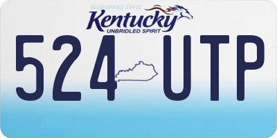 KY license plate 524UTP