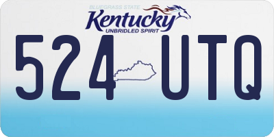 KY license plate 524UTQ