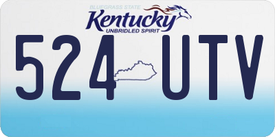 KY license plate 524UTV