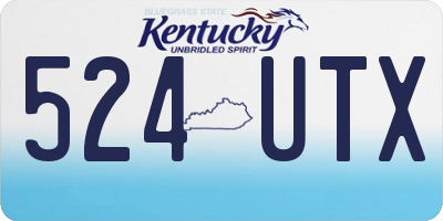 KY license plate 524UTX