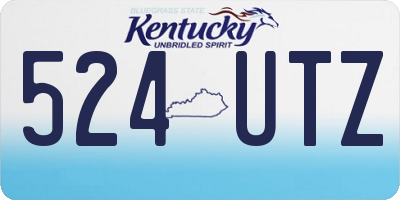 KY license plate 524UTZ
