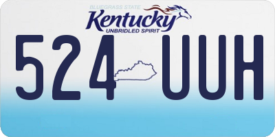 KY license plate 524UUH