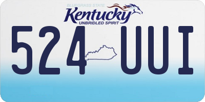 KY license plate 524UUI