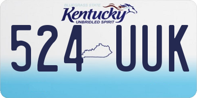 KY license plate 524UUK