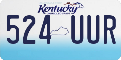 KY license plate 524UUR