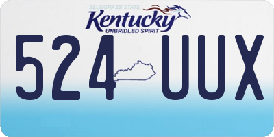 KY license plate 524UUX