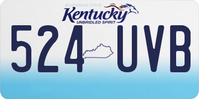 KY license plate 524UVB