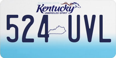 KY license plate 524UVL