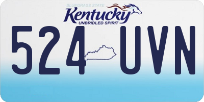 KY license plate 524UVN