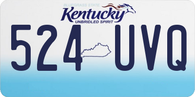 KY license plate 524UVQ