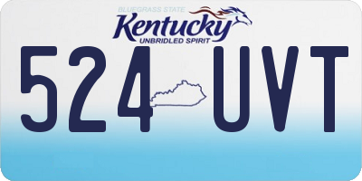 KY license plate 524UVT