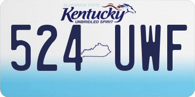 KY license plate 524UWF