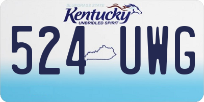 KY license plate 524UWG