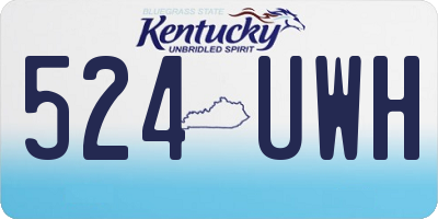 KY license plate 524UWH