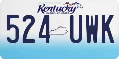 KY license plate 524UWK
