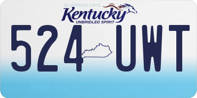 KY license plate 524UWT