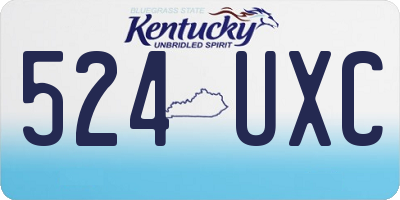 KY license plate 524UXC