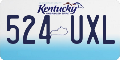 KY license plate 524UXL