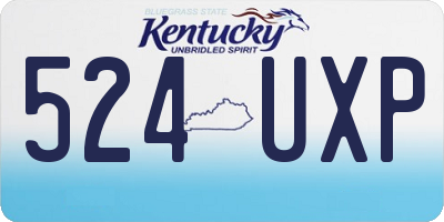 KY license plate 524UXP