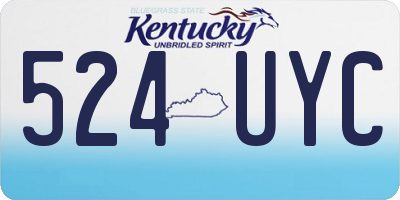 KY license plate 524UYC