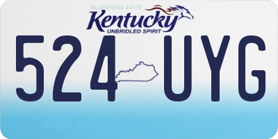 KY license plate 524UYG