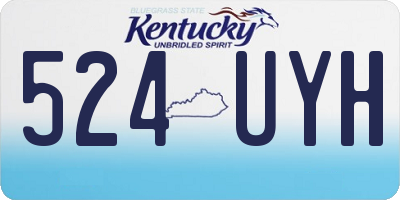 KY license plate 524UYH