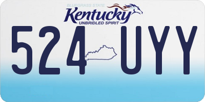 KY license plate 524UYY