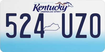KY license plate 524UZO