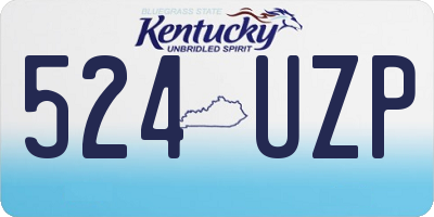 KY license plate 524UZP