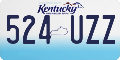 KY license plate 524UZZ