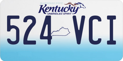 KY license plate 524VCI