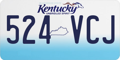 KY license plate 524VCJ