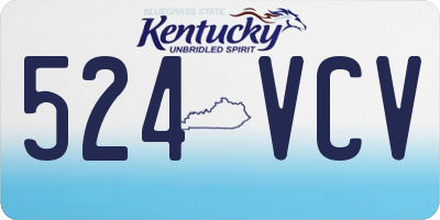 KY license plate 524VCV