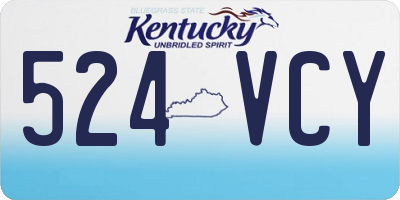 KY license plate 524VCY